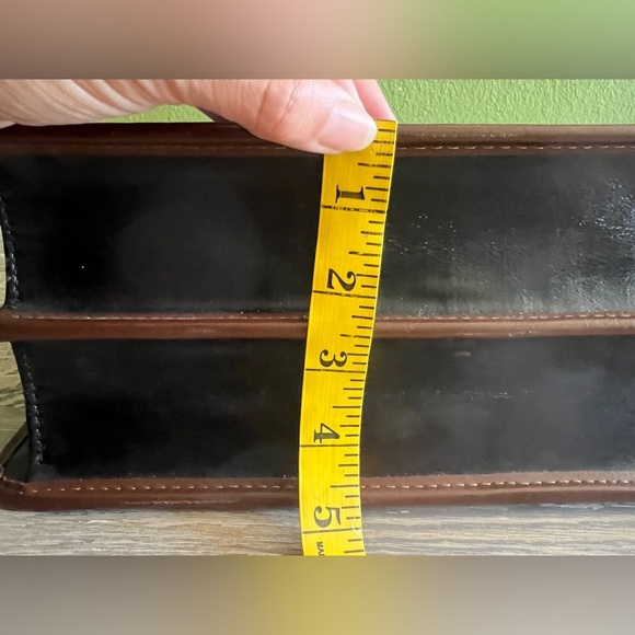 Vintage Charles Hubert Bifold Accordion Briefcase  Satchel Black Brown leather - Picture 9 of 10